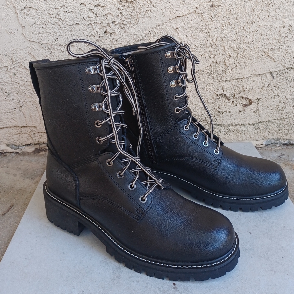 Steve Madden Drevan Black High Combat Mens Boots Size 11